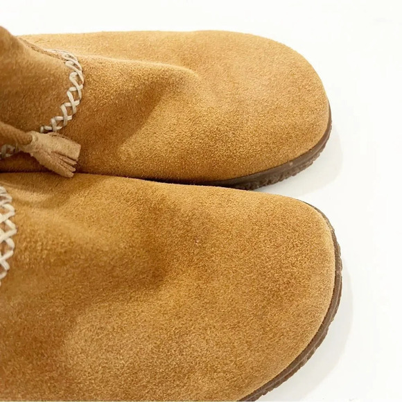Earth Paula II Brown Suede Wrap Boot Faux Shearling Women’s‎ Size 10 Winter Warm - Picture 6 of 11